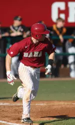 Jared Reaves homered in the first inning, marking his second career home run at Alabama.