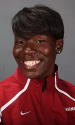 Kaylon Eppinger won the hurdles to help move her into third after the first day of action.