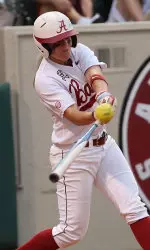 Whitney Larsen hit a solo home run for the Tide in Thursday's loss.