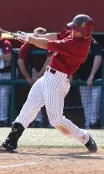 Taylor Dugas was 3-for-5 with his team-leading fifth home run against LSU on Sunday.