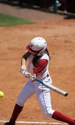 Player hitting the ball