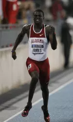 Kirani James wins the 400 meters from lane eight.