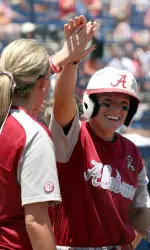 Whitney Larsen led the team with a .400 average during the WCWS.