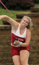 Meghan Austin recorded her third-best throw of the season at the NCAA Championships.