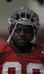 Josh Chapman during Friday's morning workout.