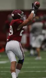 Alabama practiced indoors on Thursday.