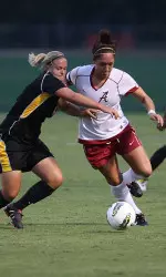 K.K. Duffy is one of the veteran defenders that comprise the Alabama backline.