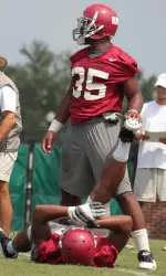 Alabama held a practice in front of the fans Sunday.