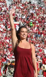 Kayla Hoffman was honored in front 101,821 fans at halftime of the Alabama-Arkanas football game.