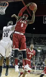 Tony Mitchell hauled in 10 rebounds in Starkville.