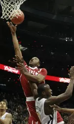 Junior Andrew Steele scored nine points in 12 minutes of play in his first game back after rejoining the Crimson Tide this week.