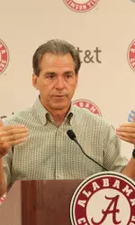 Alabama head coach Nick Saban welcomes 26 players into the fold in 2012.
