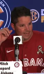 Mitch Gaspard's Crimson Tide baseball team will make seven TV appearances in 2012.