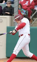 Jackie Traina hit two home runs and won her second game of the series.