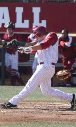 Brett Booth homered for the second time this season in the third.