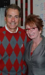 Nick Saban and Sarah Patterson both led the Crimson Tide to national championships in the last year.
