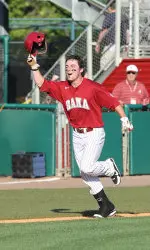 Taylor Dugas was 3-for-4 with his record setting 65th double in game 1 of the doubleheader.