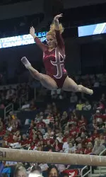 Senior Ashley Priess is now a three-time balance beam All-American.