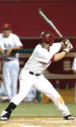 Taylor Dugas was 2-for-4 with a pair of singles and a run. He's one off the school record for career hits.