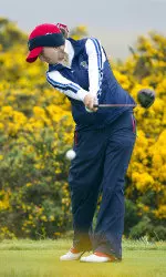 Brooke Pancake won one match and halved a second on Saturday in Nairn, Scotland.