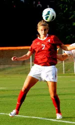 Freshman Katie Bourgeois scored in her first collegiate match.
