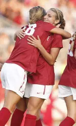 Katie Bourgeois tapped in the Crimson Tide's first goal with 25 seconds remaining in the first half. It was the freshman's second goal in as many games.