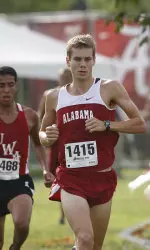 Sophomore Matt Joyner led Alabama's men to a win in the Crimson Tide's season opener.