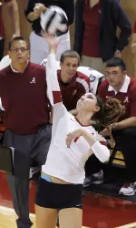 Kayla Fitterer had 14 kills to lead the Tide in a four-set loss to Tennessee.