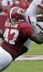Xzavier Dickson and the Tide practiced inside on Thursday for 90 minutes.