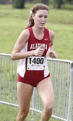 Meropi Panagiotou led Alabama in 58th overall in 17 minutes, 32 seconds, just ahead of Elsbeth Denton.