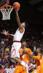 Sophomore guard Trevor Lacey scored 15 points vs. Tennessee to help lead Alabama to a 68-65 win last Saturday.