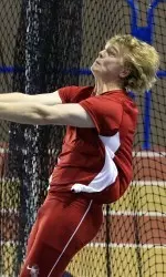 Elias Hakansson won the men's weight throw at the Auburn Invitational Indoor Track Meet at the Birmingham CrossPlex.