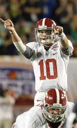 A.J. McCarron was honored for his performace in 2012 with the CFPA Quarterback Trophy on Tuesday.