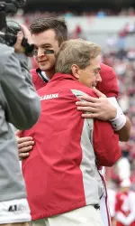 AJ McCarron was selected as the winner of the Johnny Unitas Golden Arm Award on Monday.