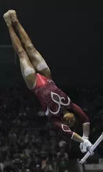 Ashley Sledge posted season-best scores of 9.9 on the vault, uneven bars and floor exercise against Auburn, leading Alabama to a season-best 197.650 against Auburn. The Crimson Tide's total was the highest score in the nation last week.