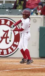 Andrea Hawkins batted 2-for-2 with two RBI in the nightcap Friday.