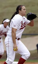 Jackie Traina did not allow a hit until the sixth inning on Sunday.