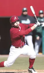 Catcher Brett Booth leads the Tide in batting average, runs scored and walks heading into SEC play.
