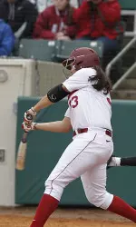Jackie Traina had four RBI and recorded the save Saturday afternoon.