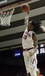 Levi Randolph helped push Alabama into the round of eight in the NIT against Maryland on Tuesday at Coleman Coliseum.