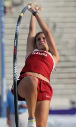 Alexis Paine shattered the school record in the women's pole vault as the University of Alabama track and field team won eight events overall, including five individual events and three relays, on Saturday at the Yellow Jacket Invitational hosted by Georgia Tech in Atlanta, Ga.