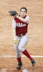 Leslie Jury pitched five solid inning for the Tide on Saturday.
