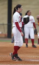 Leslie Jury struck out six in a strong performance in the circle Saturday.