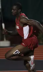 Diondre Batson won his heat in the 100 meters, advancing to Friday's quarterfinals.