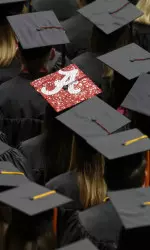 Five Alabama gymnasts earned degrees as part of the spring commencement ceremony.