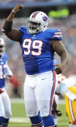 Marcell Dareus recorded two sacks in the Bills win over the Ravens on Sunday.