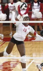 Krystal Rivers leads the tied in kills and hitting percentage this season.