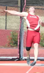 Redshirt freshman Hayden Reed captured wins in the men's shot put and discus.