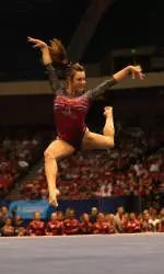 Kim Jacob scored a 39.625 to win the NCAA All-Around Championship.