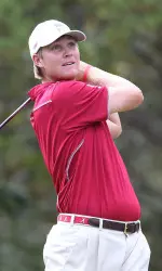 Trey Mullinax is tied for second place at 2-under par 69